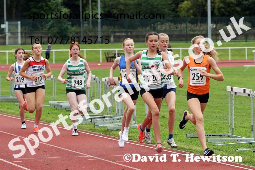 Women and Girls 3000 metres, 2021 North Eastern Track and Field Champs., Middesbrough. Photo: David T. Hewitson/Sports for All Pics